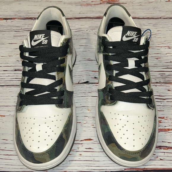 Camo Legion Green | Nike SB Dunk Low | Size-9.5 | Replacement Box - Picture 4 of 7